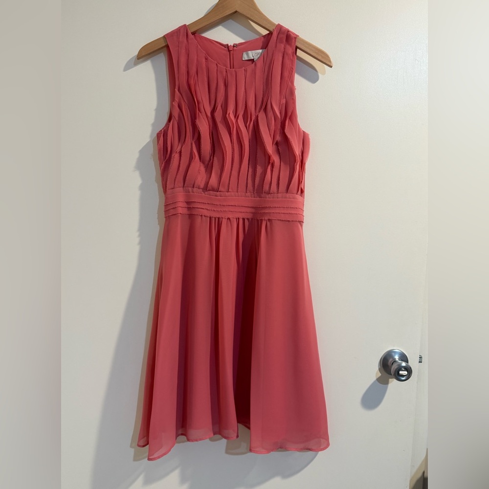Coral Sleeveless Dress